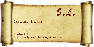 Sipos Lola névjegykártya