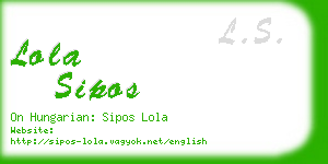 lola sipos business card